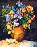 Gita Hazrati, Irises - Oil on Linen 30x24