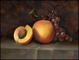 Gita Hazrati, Peaches- Oil on Board 9x12