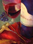 Gita Hazrati, Savana Chanel II Winery 2006 - Oil on Canvas 12x16